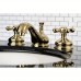 Kingston Brass KS1162AX Heritage Widespread Lavatory Faucet with Metal Cross Handle  Polished Brass - B000F69NC0